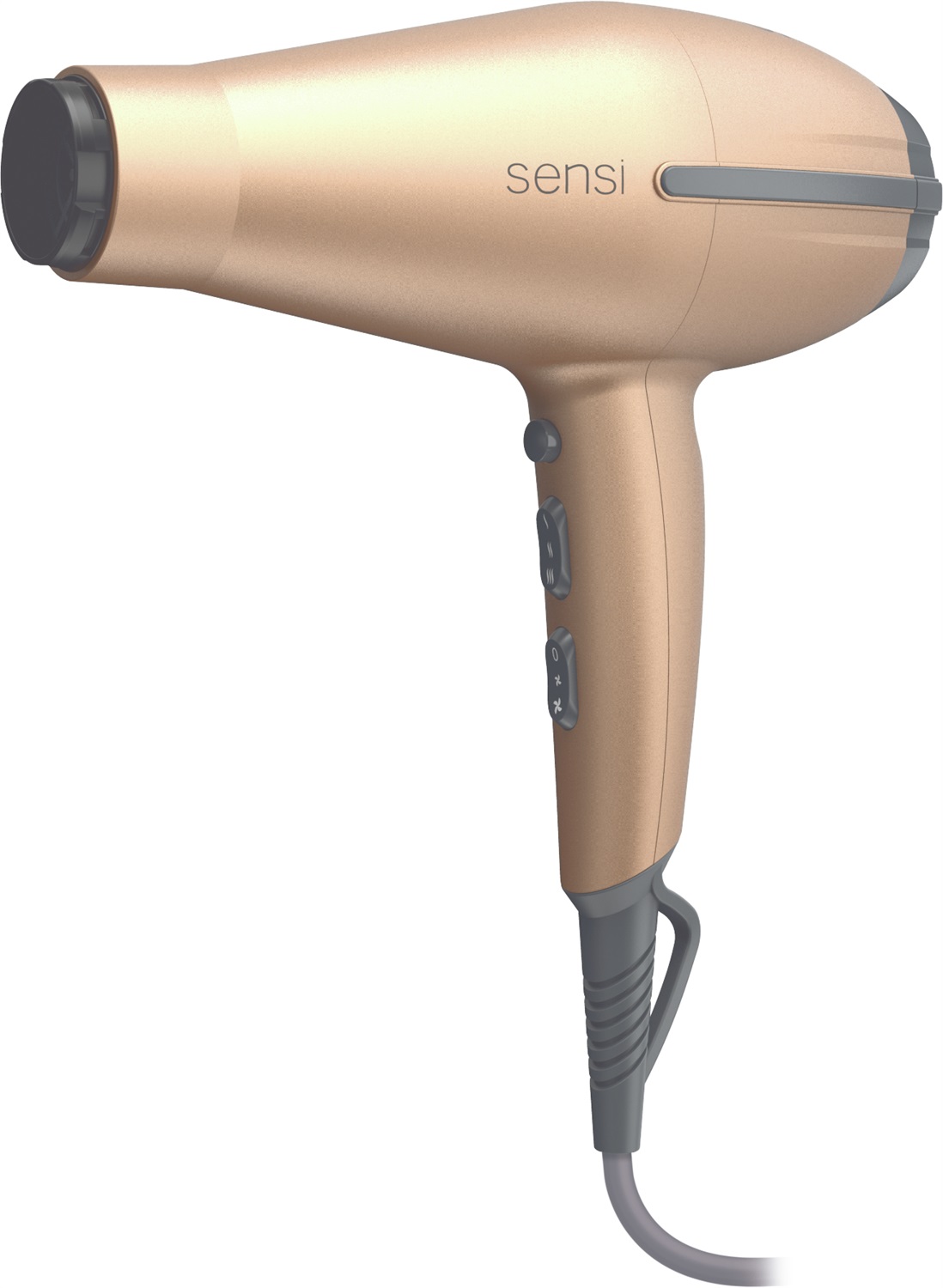 GA.MA Asciugacapelli Tempo 5D Sensi Oro - 2200 W, Tecnologia 5D Ultra Ozone Ion Protect, Rivestimenti in Ceramica, Funzione Anti Crespo, Aria Fredda, 1 Diffusore e 1 Concentratore