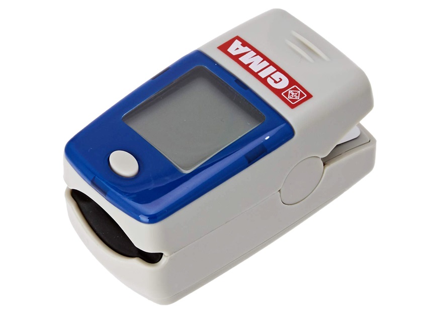 GIMA Pulsoximetro Da Dito Oxy-5 - Rilevazione SpO2, Battito e Perfusione con Allarmi Visivi e Acustici