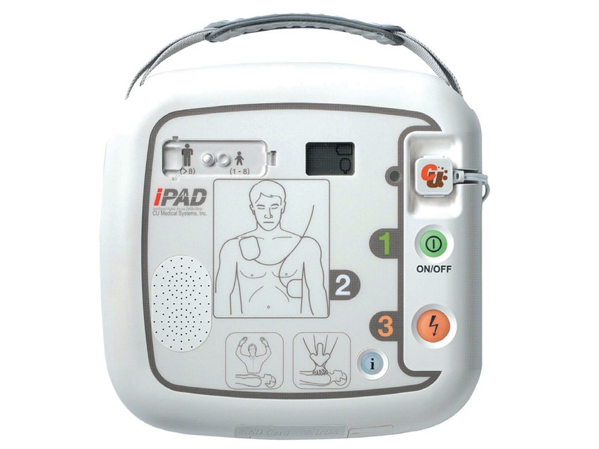 CU Medical Systems Defibrillatore Semiautomatico i-PAD CU-SP1 - DAE con Batteria e Supporto Multilingue