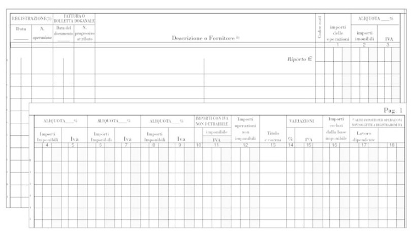 Edipro Registro IVA Acquisti - 31 x 24,5 cm - 22 Pagine Numerate - E2116N