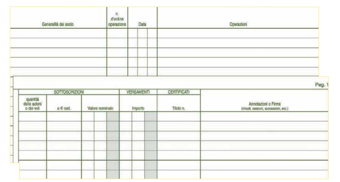 EDIPRO Registro Libro Soci SPA/SRL - Formato 31 x 24,5 cm - 47 Pagine Numerate