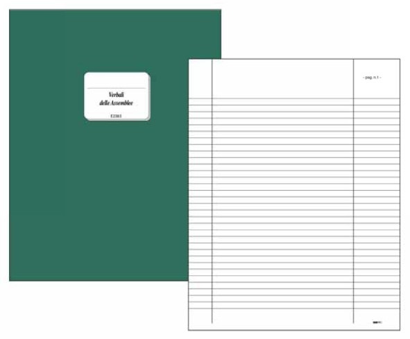Edipro Registro Verbale Assemblea - 31 x 24,5 cm - 92 Pagine Numerate - E2383