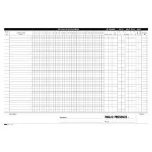 EDIPRO E5149C Blocco Presenze Mensili 21 x 30 cm - 50 Fogli Autoricalcanti, 2 Copie