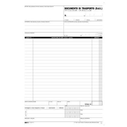 EDIPRO E5215CT Blocco DDT Autoricalcante A5 - 33 Fogli, 3 Copie