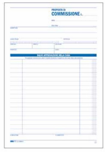 EDIPRO Blocco Copia Commissione - 50 Fogli - 2 Copie Autoricalcanti - Formato 23 x 15 cm - E5229A