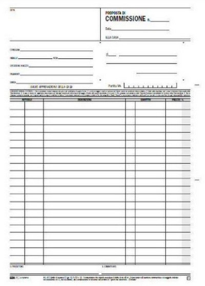 Edipro Blocco Copia Commissioni - 50 Fogli - 2 Copie Autoricalcanti - 29,7 x 21 cm