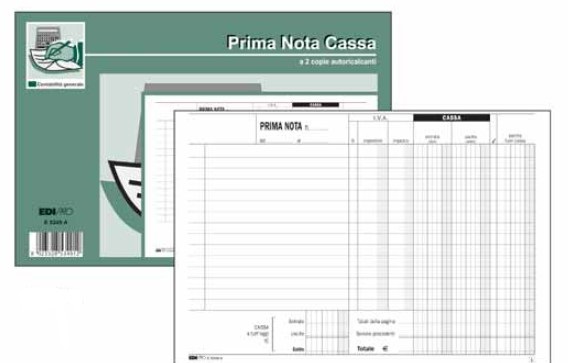 Edipro Blocco Prima Nota Cassa - 50 Fogli Autoricalcanti - Formato 14,8 x 23 cm - 2 Copie Ricalcanti