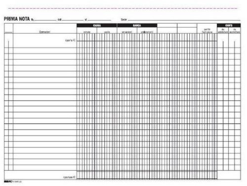 EDIPRO Blocco Prima Nota Cassa-Banca - 50 Fogli Autoricalcanti - Formato 22 x 30 cm - E5350