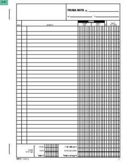EDIPRO E5359A Blocco Prima Nota Cassa Autoricalcante - 50 Fogli - 31 x 21 cm - 2 Copie Ricalcanti