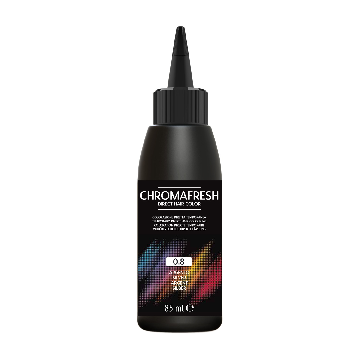 Komeko Chromafresh Colorazione Diretta 0.8 Argento 85 ml - Senza Ammoniaca, Pronto all'Uso, Copertura Fino al 40% di Capelli Bianchi