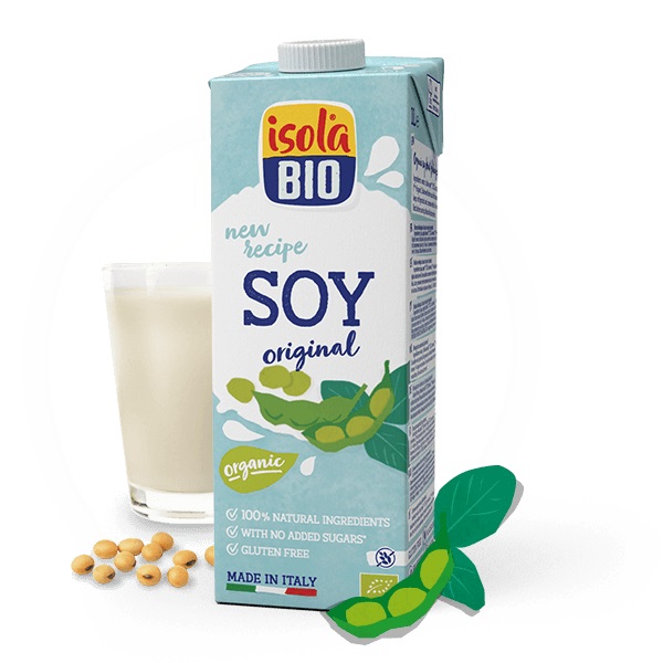 Isola Bio Drink Soia Natural 1000 ml - Bevanda Vegetale Senza Zuccheri Aggiunti e Senza Glutine