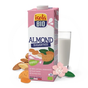 Isola Bio Latte di Mandorla Senza Zuccheri 1000 ml - Alternativa Vegetale Senza Glutine con Mandorle Biologiche