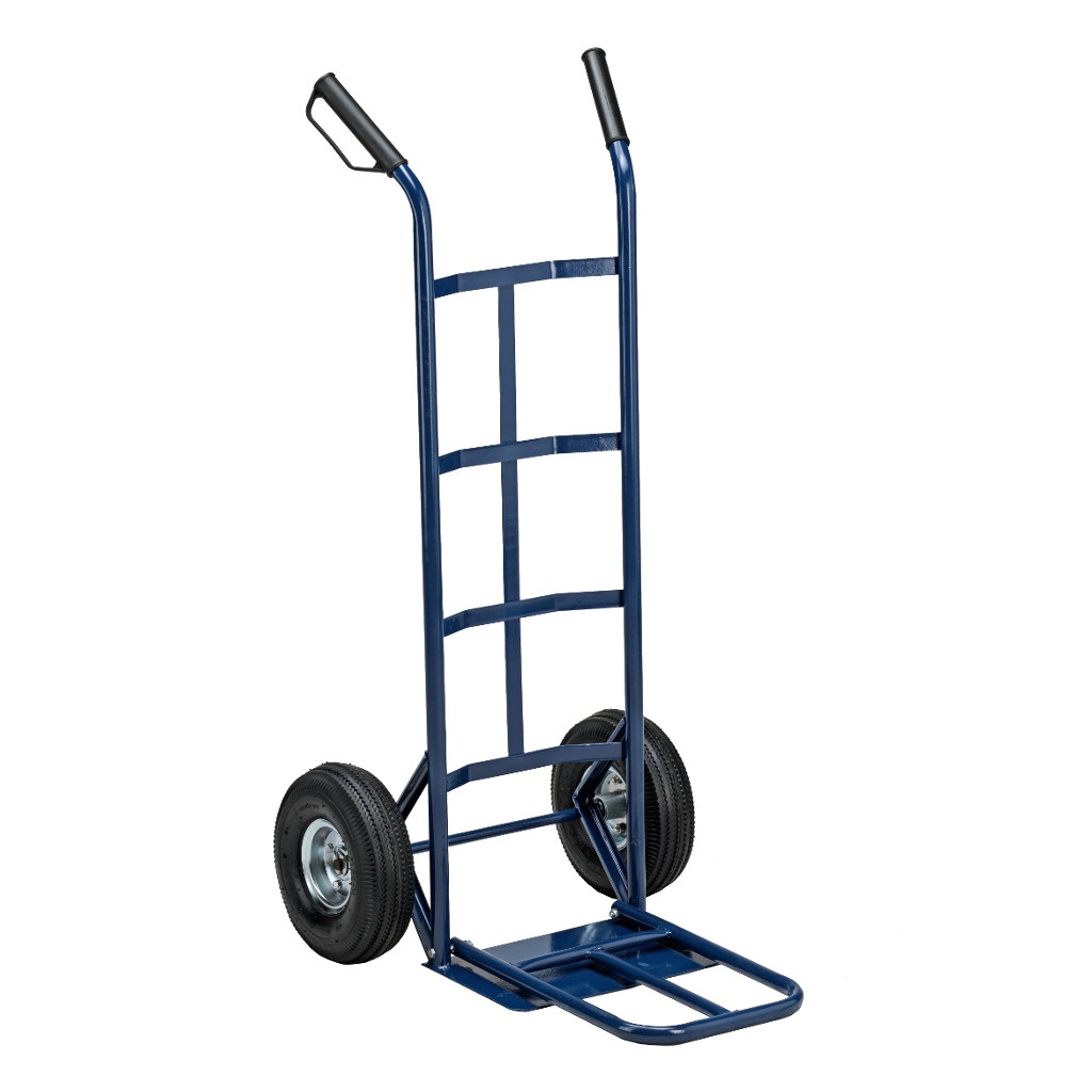 Biacchi Gianfranco Carrello di Servizio in Acciaio Blu con Ruote Pneumatiche - Portata Massima 250 kg, Dimensioni 116x55x68 cm