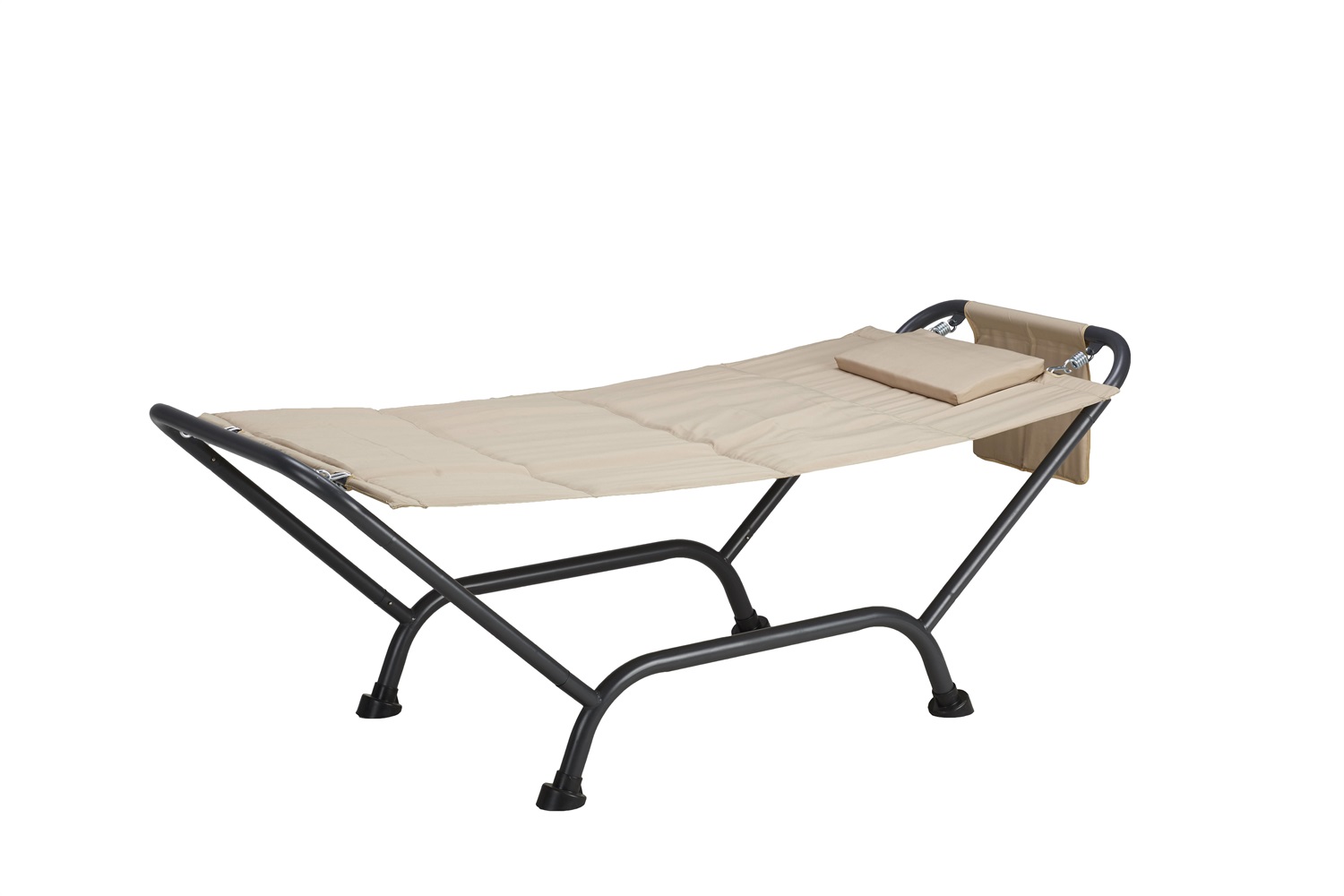 Garden Friend Amaca da Esterno Maldive con Supporto in Acciaio Verniciato e Tessuto PVC 600D Beige - 230x98x82 cm