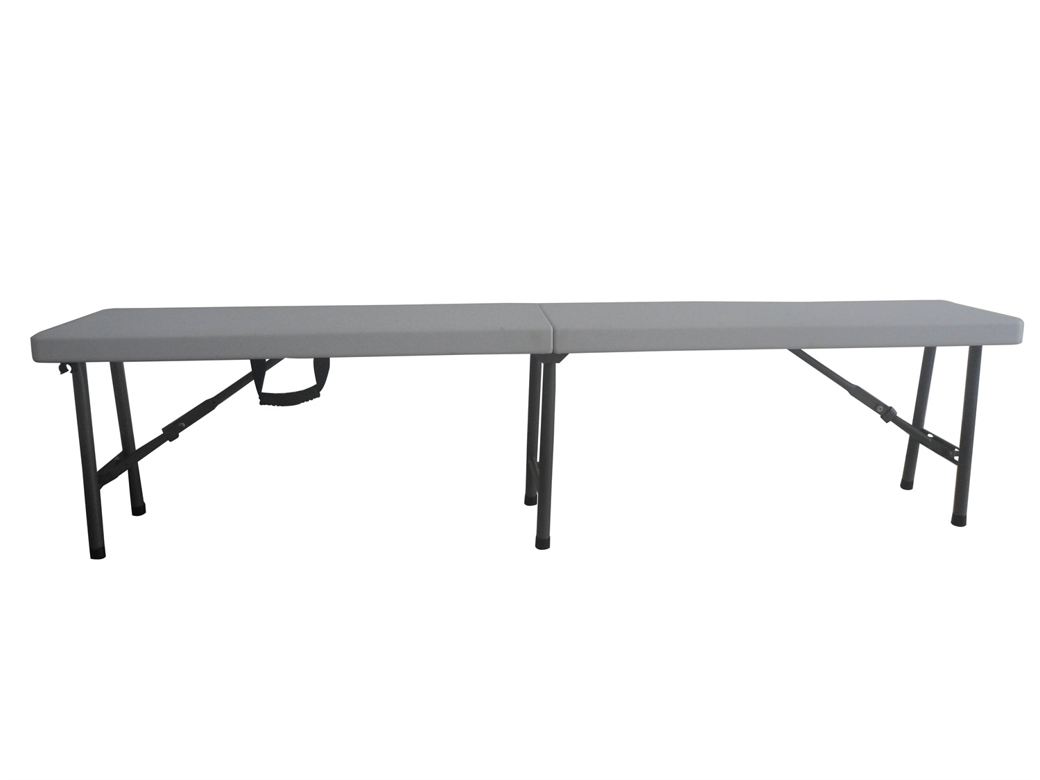 Garden Friend Panca Rettangolare Pieghevole - 183 x 30 x 44 cm - Struttura in Acciaio e Piano in HDPE - Colore Bianco