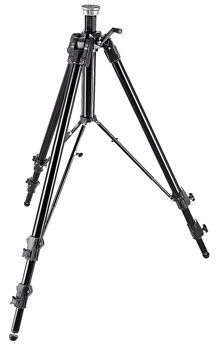 Manfrotto Super Pro Tripod Mark2 - Treppiede Nero, Altezza Max 2,67 m, Capacità Fino a 20 kg