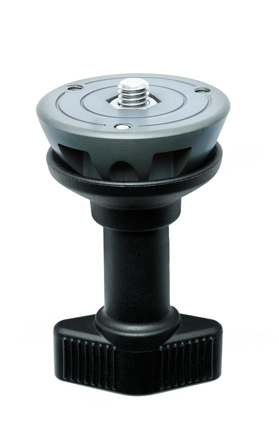 Manfrotto 625 Piastra per Testa Senza Attacco Rapido con Adattatore 3/8 per Fotografia, Nero Alluminio