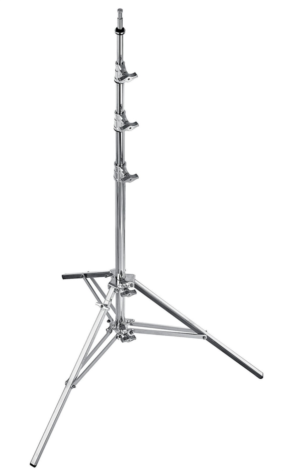 Manfrotto Stativo Baby in Acciaio Argento 4,0 m con 3 Gambe e 4 Sezioni