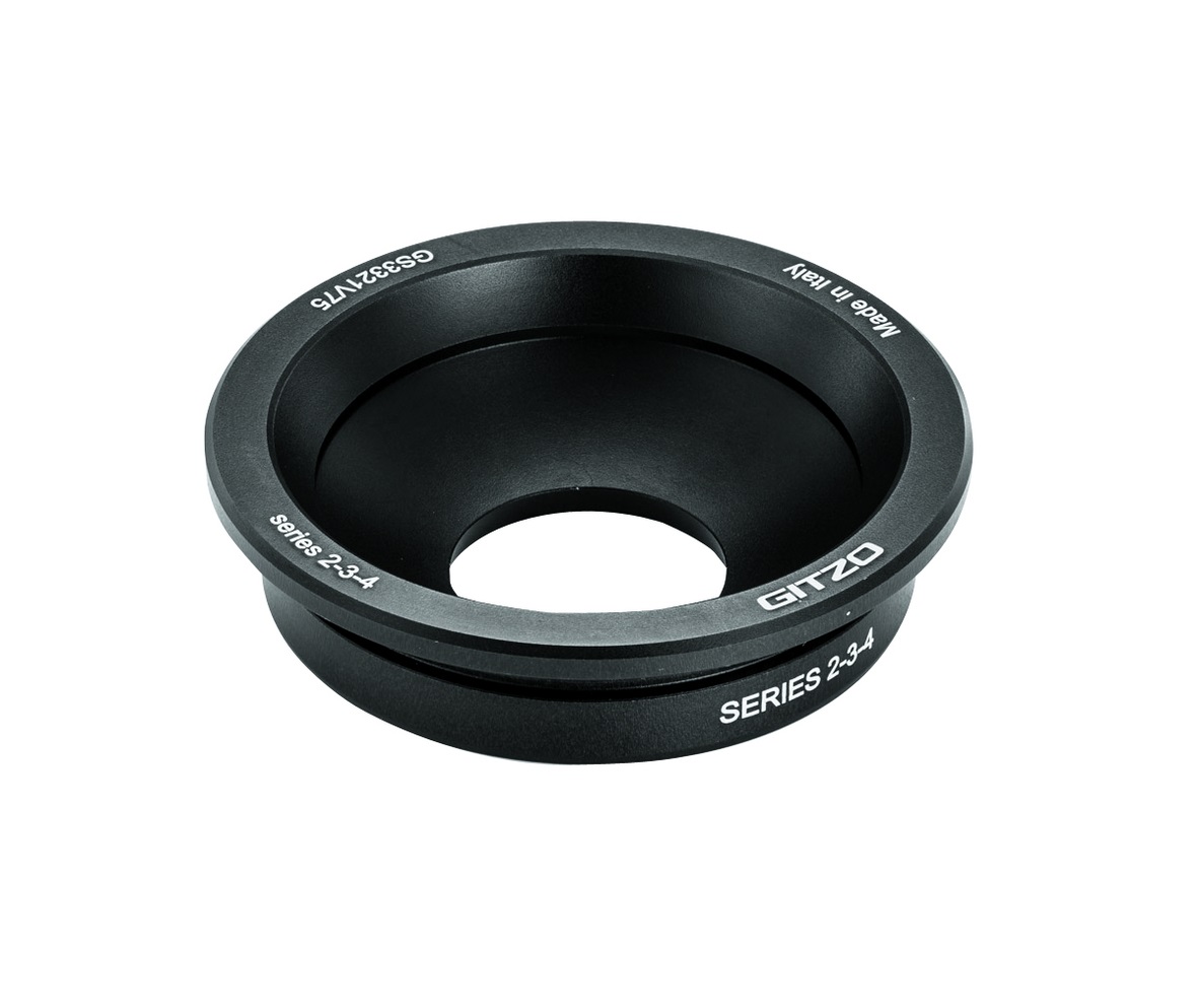 Gitzo GS3321V75 - Adattatore culla per teste da 75 mm in Alluminio, Nero, 7,5 cm, 81 g