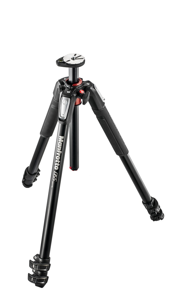 Manfrotto MT055XPRO3 Treppiede in Alluminio 3 Sezioni, Capacità di Carico 20 kg, Altezza Massima 170 cm, Peso 2,5 kg, Colore Nero