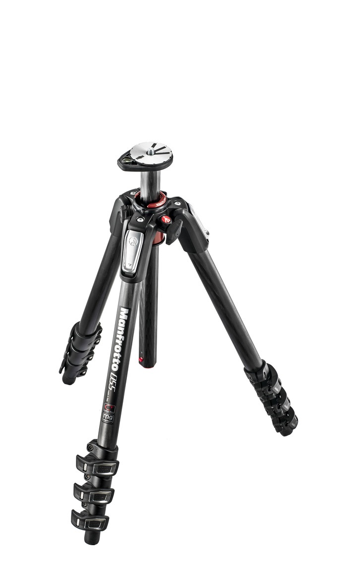 Manfrotto MT055CXPRO4 Treppiede Professionale in Fibra di Carbonio a 4 Sezioni, Altezza Massima 170 cm, Peso 2,1 kg, Capacità di Carico 9 kg