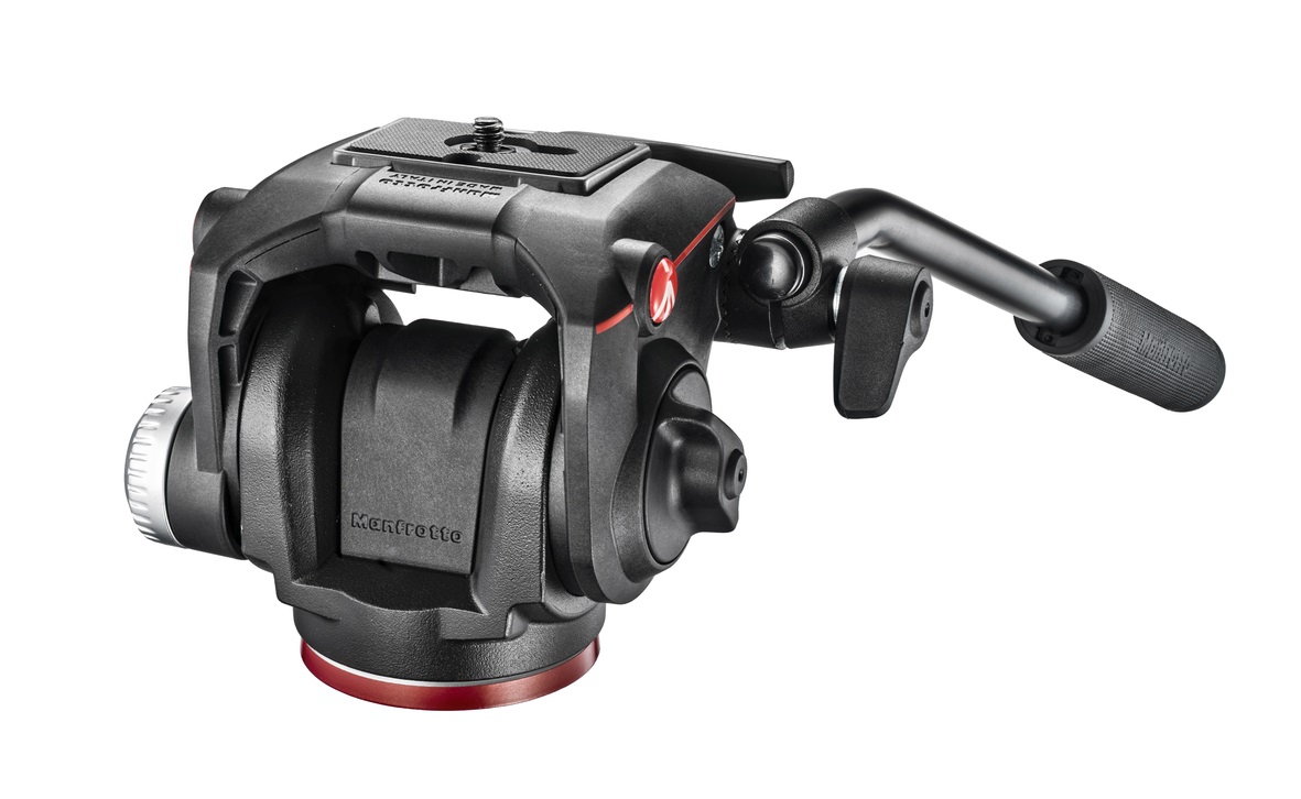 Manfrotto MHXPRO-2W Testa Fluida Video a 2 Vie in Alluminio e Adapto, Nero, con Piastra 200PL e Supporto fino a 5 kg