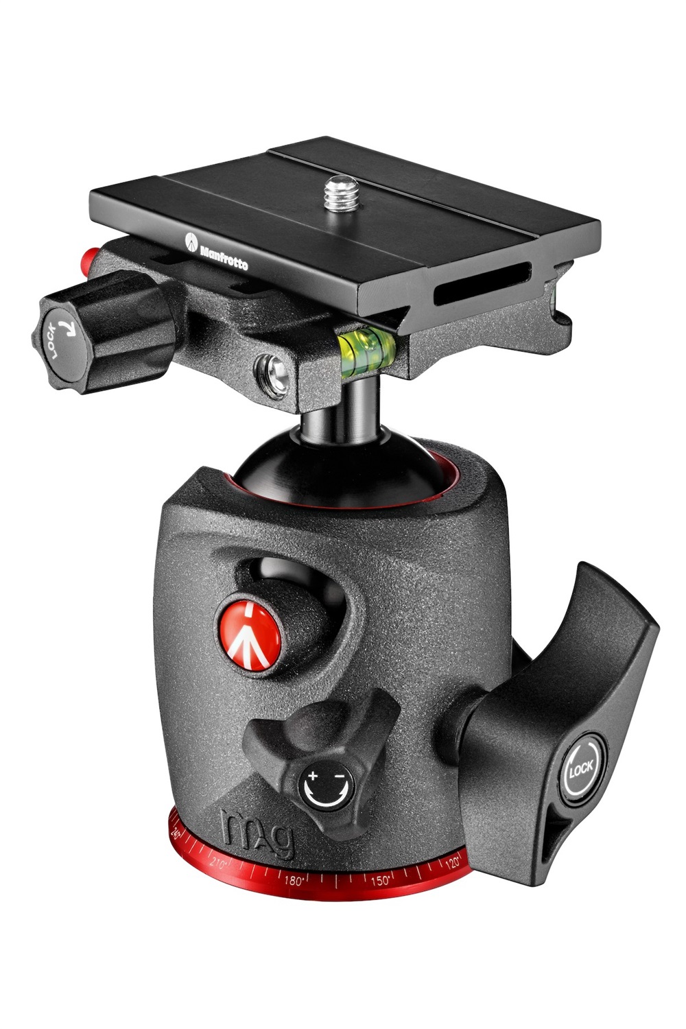 Manfrotto MHXPRO-BHQ6 Testa a Sfera con Piastra Quick Release Top Lock - Magnesio e Alluminio, Grigio, 520 g, 11,5 cm