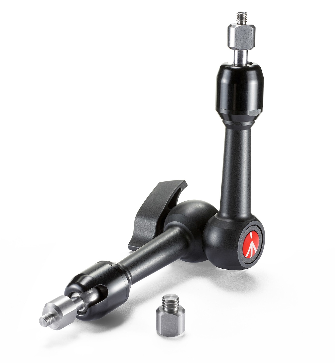 Manfrotto 244MINI Braccetto Frizionato in Alluminio, 24 cm, Nero - Capacità di Carico 3 kg, Impugnatura Ergonomica, Compatibile con Adattatori Intercambiabili