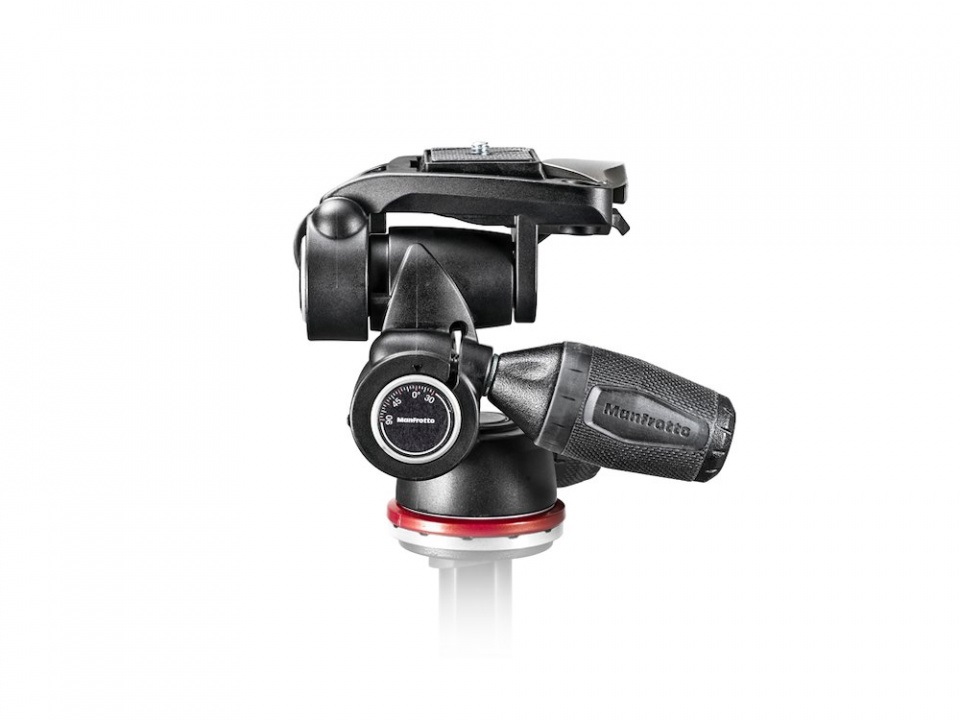 Manfrotto MH804-3W Testa per Treppiede a 3 Vie in Tecnopolimero Nero con Controllo Assi Indipendente e Leve Richiudibili