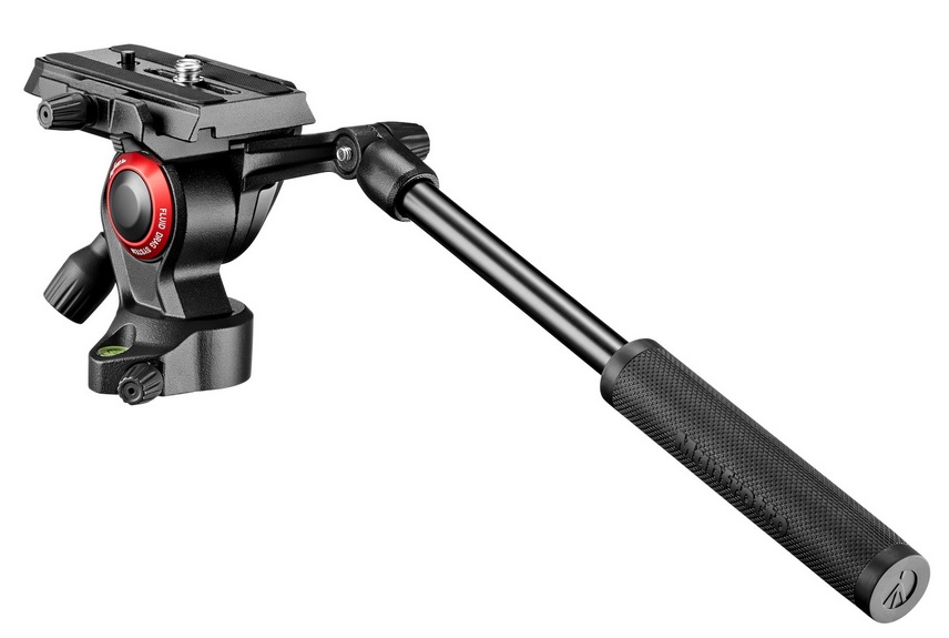 Manfrotto MVH400AH Testa Fluida Video per Befree - Leggera, Compatibile con Treppiedi da 40mm, Movimenti Fluidi e Piastra Scorrevole