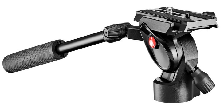 Manfrotto MVH400AH Testa Fluida Video per Befree - Leggera, Compatibile con Treppiedi da 40mm, Movimenti Fluidi e Piastra Scorrevole