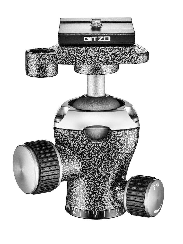 Gitzo GH1382TQD Testa a Sfera Centrale Grigia in Alluminio - Leggera e Versatile con Sgancio Rapido