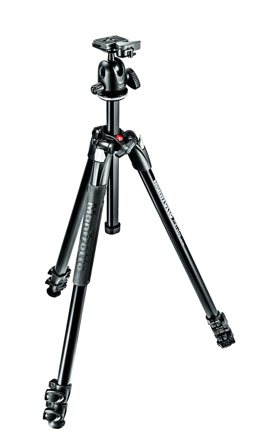 Manfrotto 290 Xtra Treppiede in Alluminio con Testa a Sfera - Altezza Max 170 cm, Peso 2,2 kg, 4 Posizioni Angolari