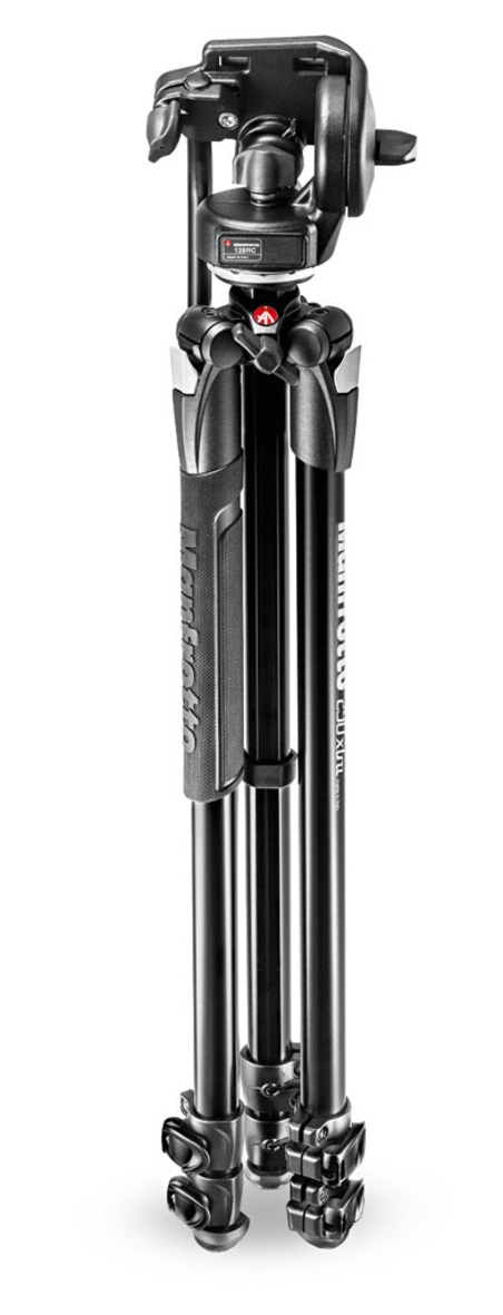 Manfrotto MK290XTA3-2W Kit Treppiede in Alluminio a 3 Sezioni con Testa a 3 Movimenti, Nero