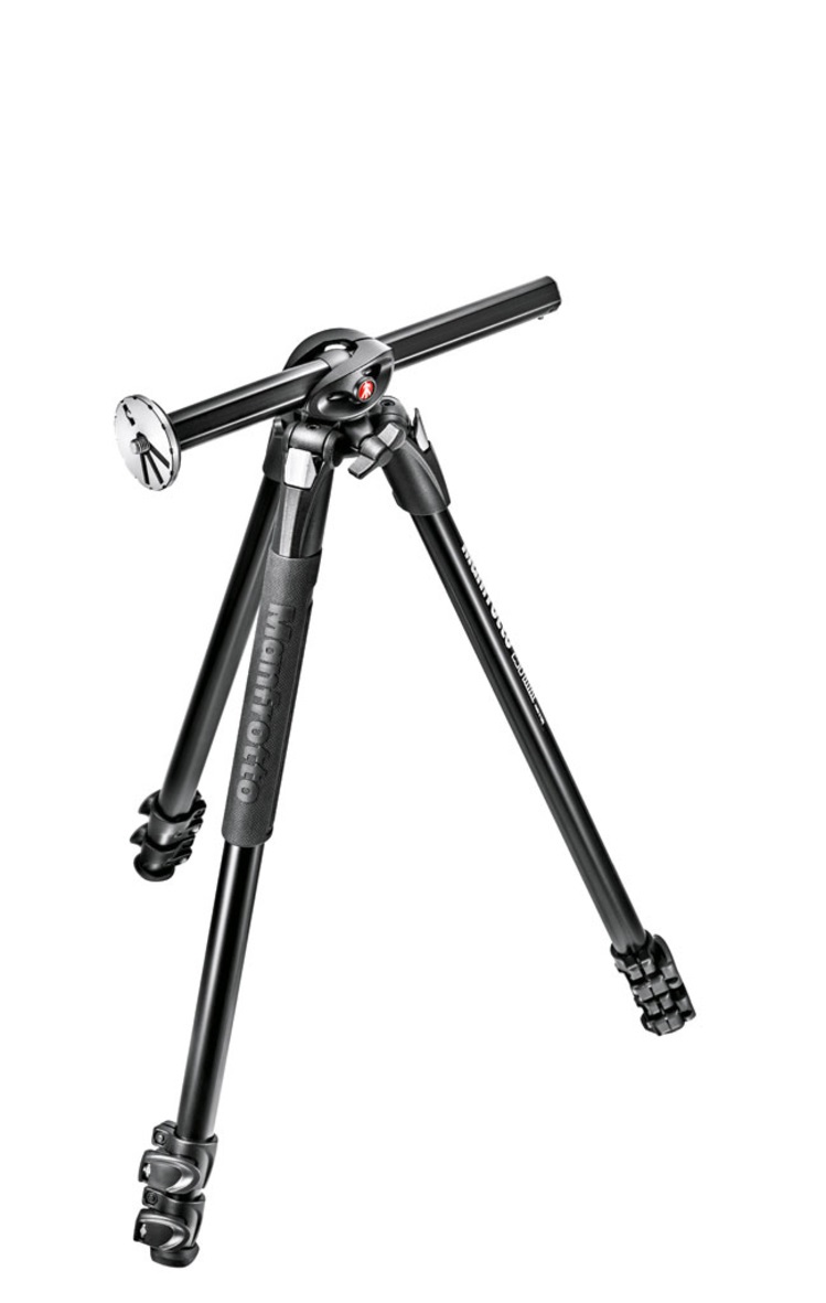 Manfrotto MK290DUA3-3W Treppiede a 3 Sezioni Nero/Antracite con Testa a 3 Vie, Altezza Massima 175,5 cm