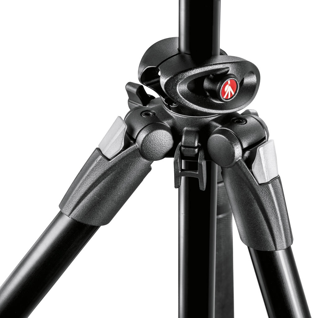 Manfrotto MK290DUA3-3W Treppiede a 3 Sezioni Nero/Antracite con Testa a 3 Vie, Altezza Massima 175,5 cm