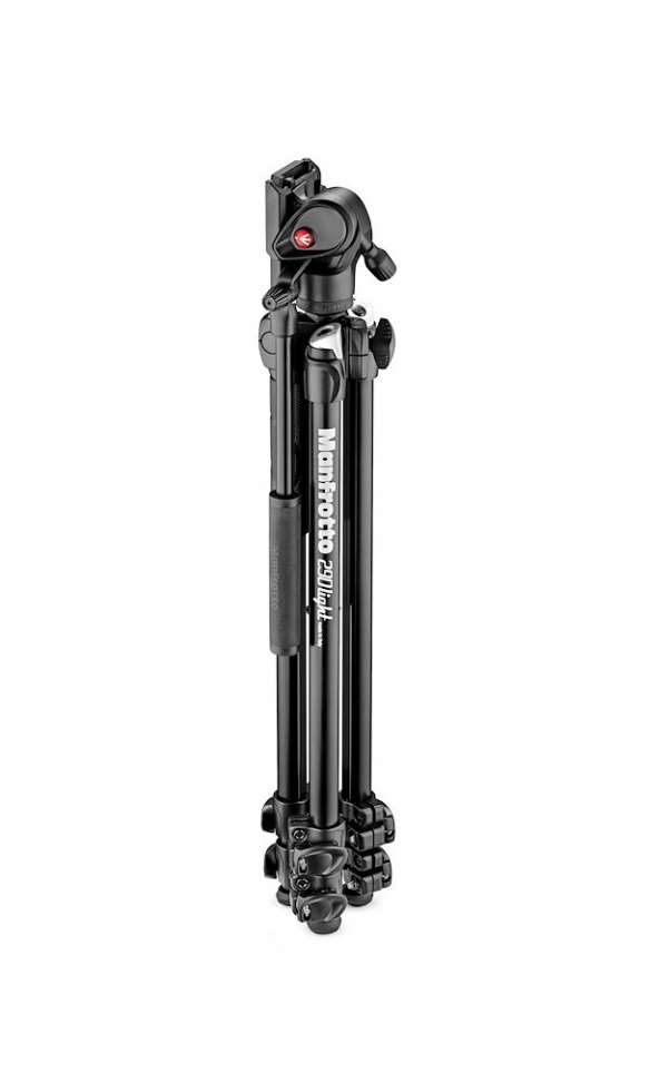 Manfrotto MK290LTA3-V Treppiede Universale in Alluminio con Testa Fluida Video Befree Live, Nero, Altezza Massima 146 cm, Peso 1,8 kg