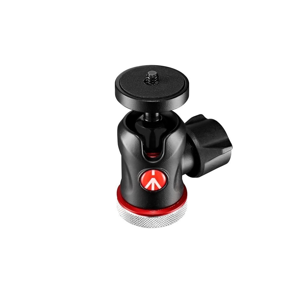 Manfrotto MH492LCD-BH Testa a Sfera in Alluminio con Base a Slitta, Nero, Capacità di Carico 4 kg