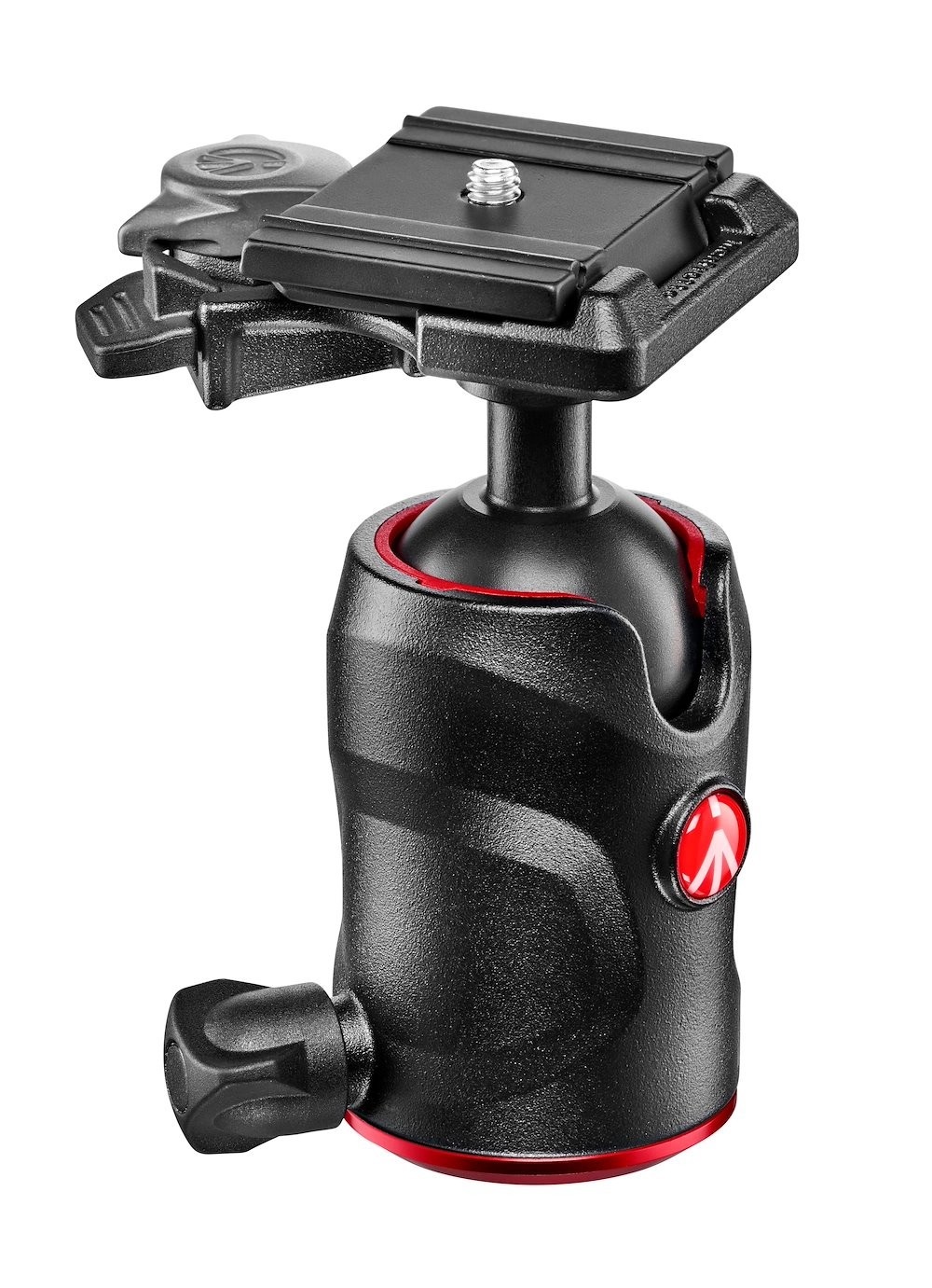 Manfrotto MH496-BH Testa a Sfera Compatta in Alluminio Nero con Piastra a Sgancio Rapido 200PL-PRO, Capacità di Carico fino a 10 kg