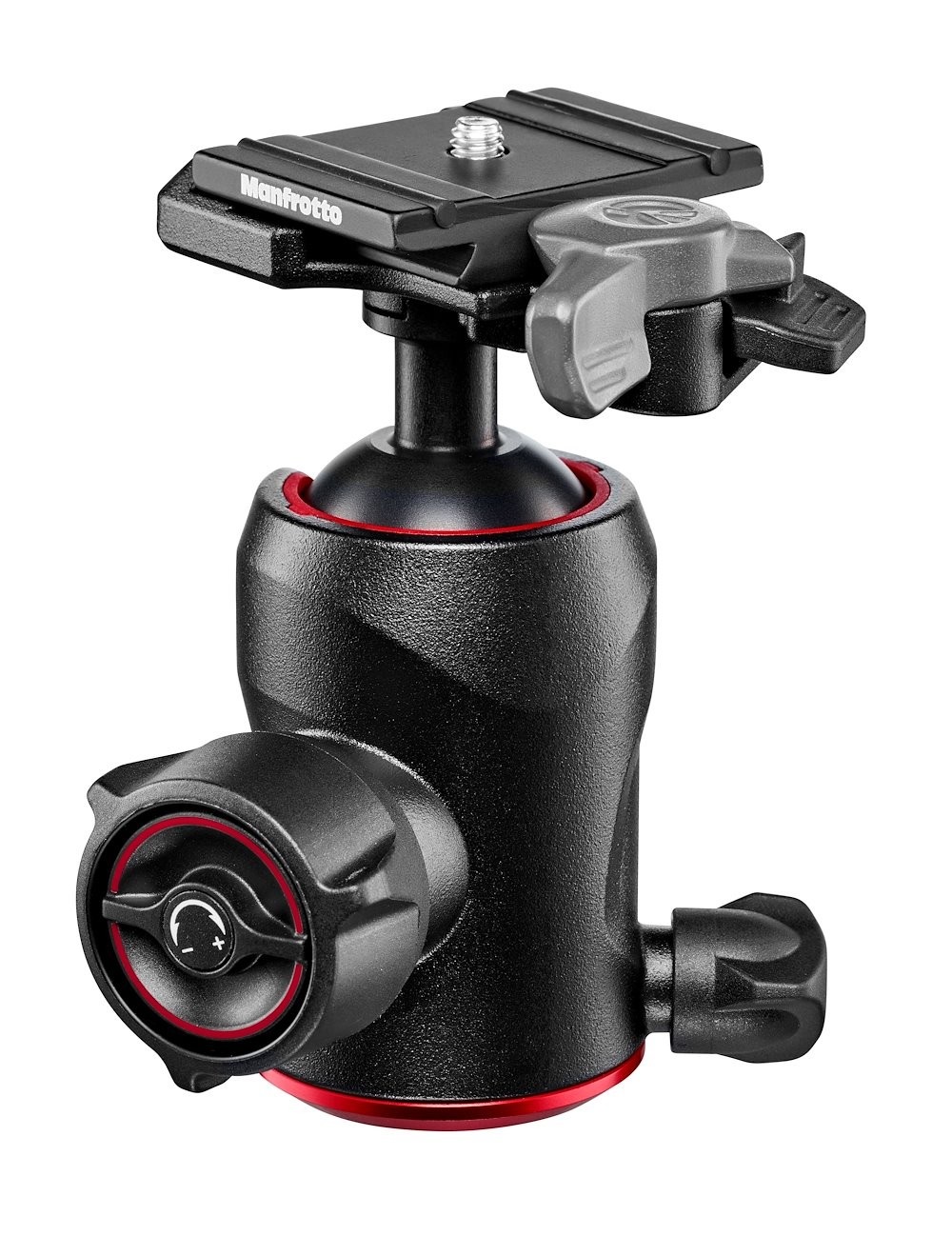 Manfrotto MH496-BH Testa a Sfera Compatta in Alluminio Nero con Piastra a Sgancio Rapido 200PL-PRO, Capacità di Carico fino a 10 kg