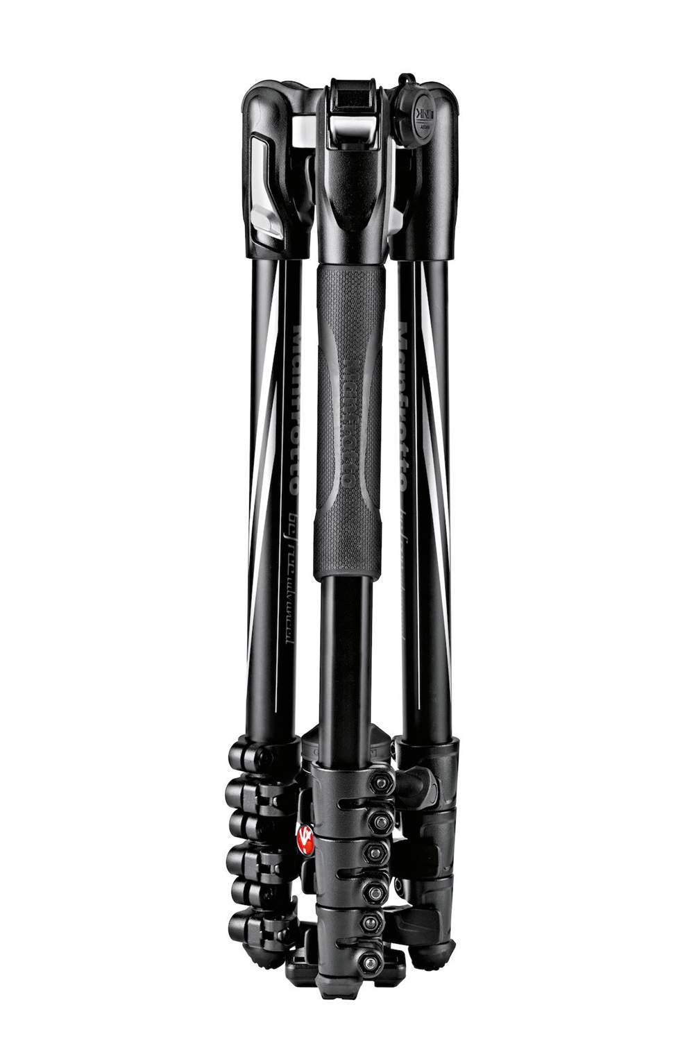 Manfrotto MKBFRLA4BK-BH Treppiede in Alluminio Portatile con Testa a Sfera, Chiusura a Leva, Altezza Massima 151 cm, Capacità 8 kg, Nero e Argento