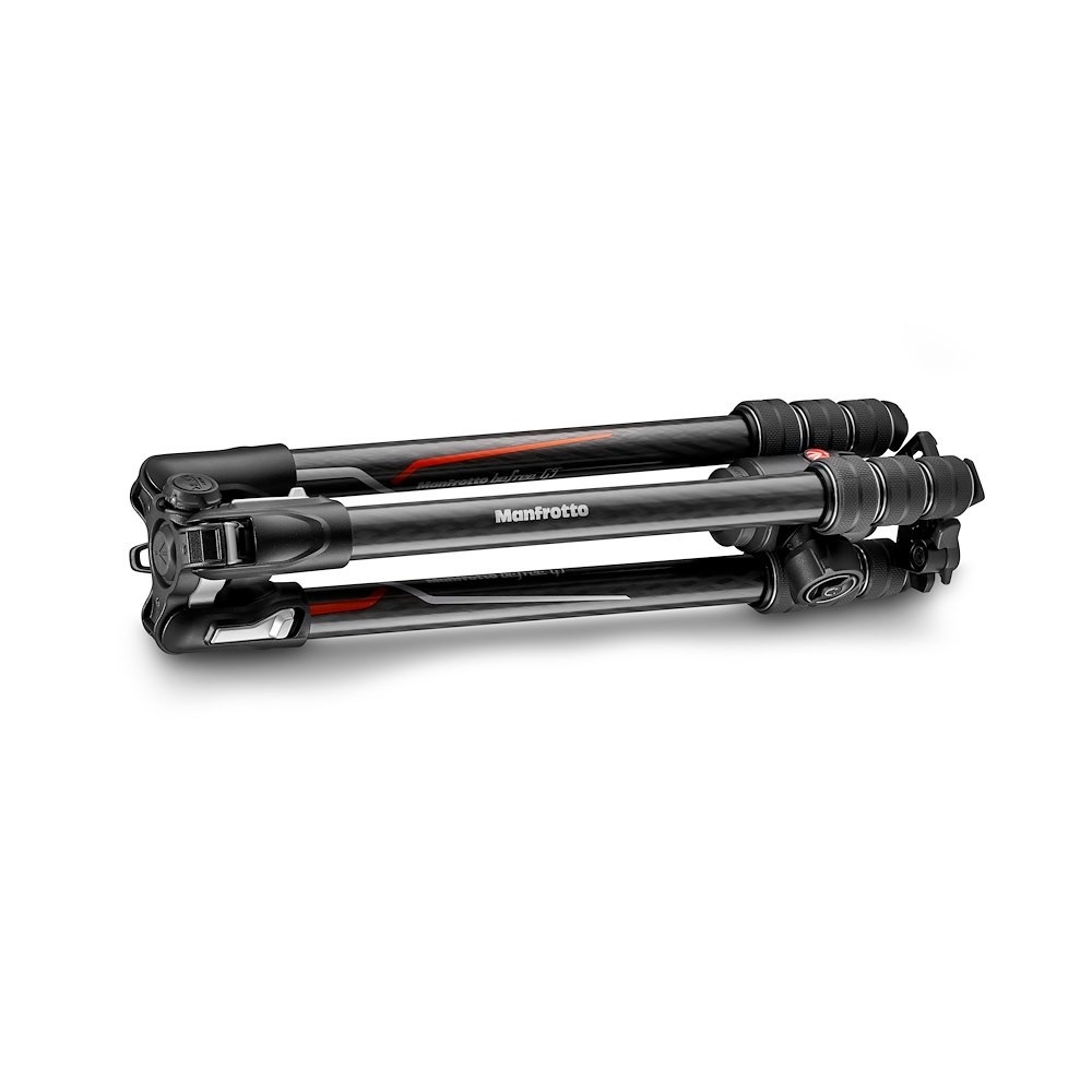 Manfrotto Befree GT Carbon Treppiede per Fotocamere Digitali - Capacità di Carico 10 kg, Altezza Massima 162 cm, Peso 1,55 kg, 3 Gambe, Nero