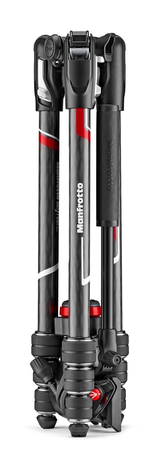 Manfrotto MVKBFRTC-LIVE Treppiede Video in Carbonio con Testa Fluida MVH400AH, Altezza Max 150 cm, Peso 1,38 kg, Chiusura Twist, Portata fino a 4 kg, Nero