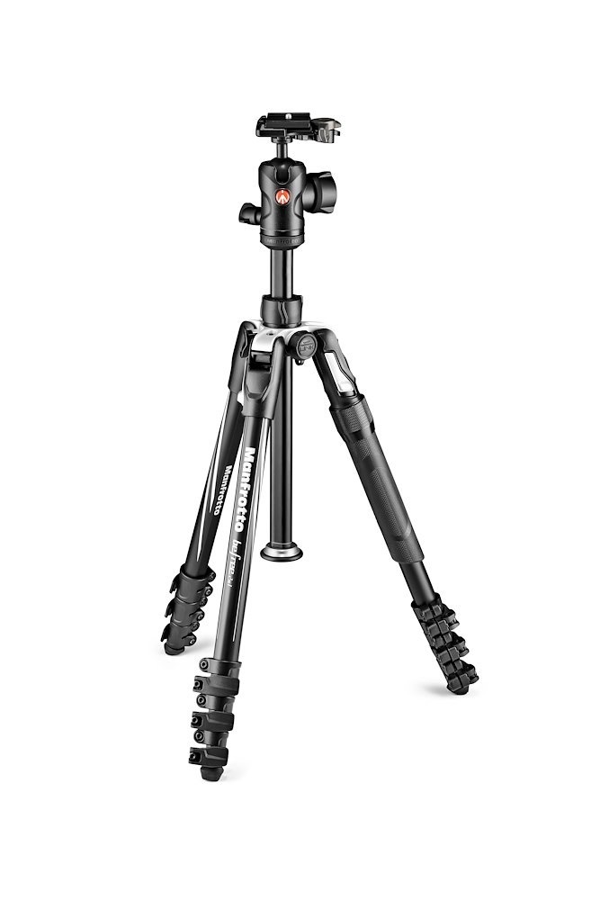 Manfrotto Befree 2N1 Treppiede e Monopiede in Alluminio con Chiusura a Leva e Testa a Sfera - Altezza Max 151 cm, Peso 1,66 kg, Fino a 9 kg di Capacità