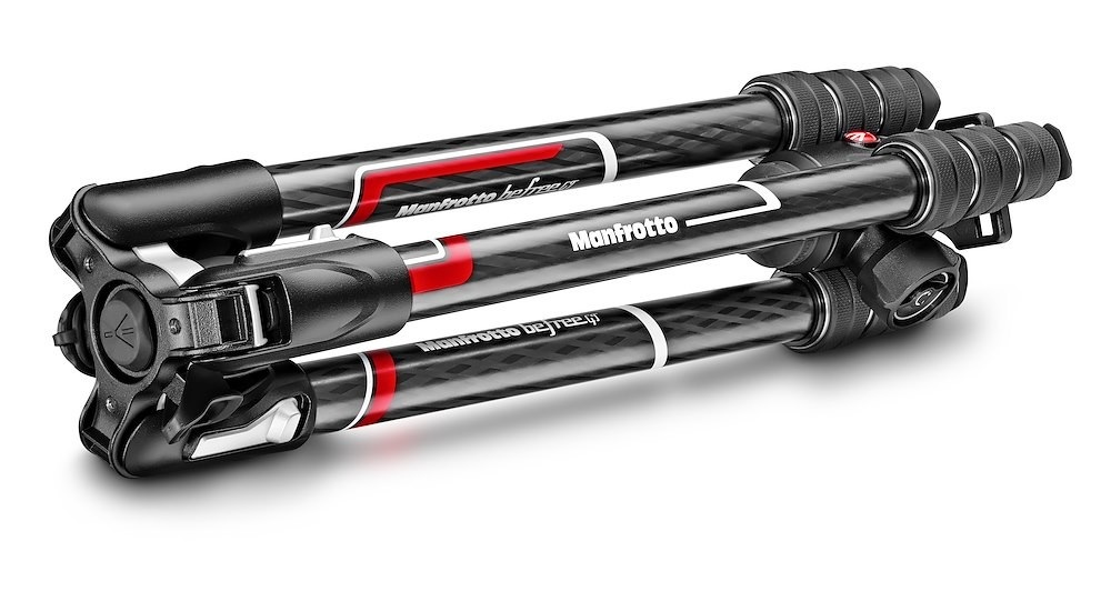 Manfrotto MKBFRTC4GT-BH Treppiede da Viaggio in Carbonio con Testa a Sfera - Portatile, 3 Gambe, Altezza Massima 162 cm, Peso 1,55 kg, Colore Nero e Argento