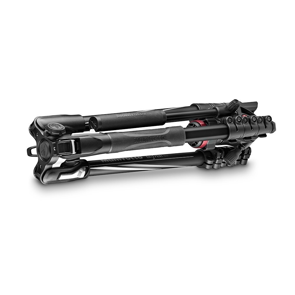 Manfrotto MVKBFRL-LIVE Treppiede Video da Viaggio in Alluminio con Testa Fluida, Chiusure a Leva, Altezza Max 151 cm, Peso 1,75 kg, Compatibile con Reflex e Mirrorless