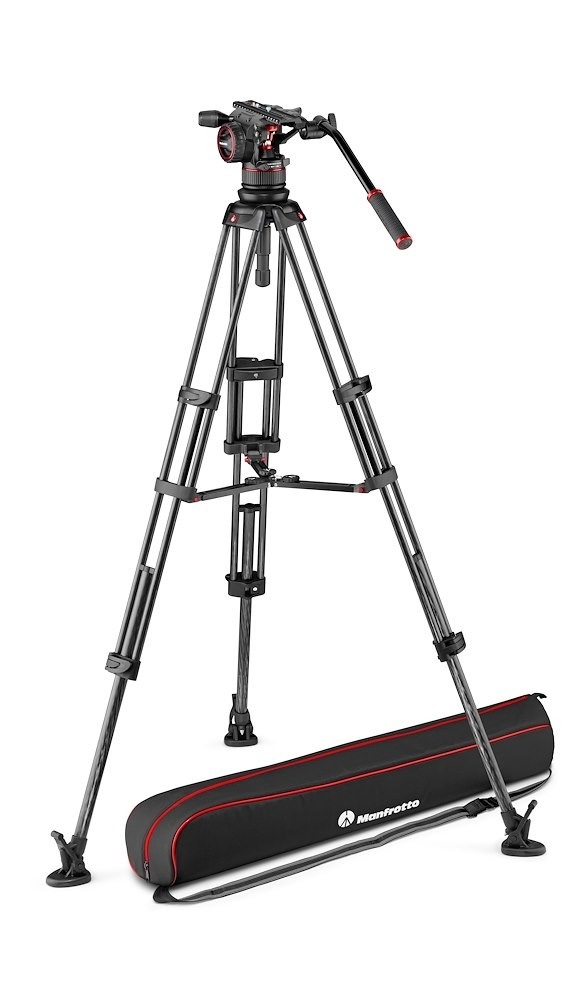 Manfrotto MVK500190XV Treppiede Video in Alluminio con Testa MVH500AH e Borsa MB MBAG80PN Omaggio