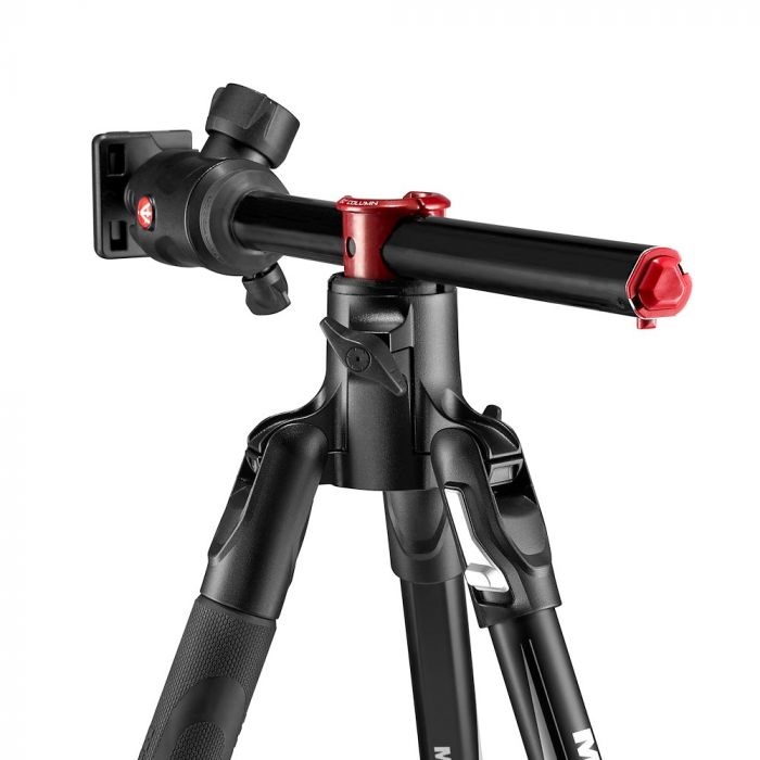 Manfrotto Befree GT XPRO MKBFRA4GTXP-BH Treppiede in Alluminio con Testa a Sfera Centrale 496, Chiusura Twist, Colonna a 90 Gradi, Piastra 200PL-PRO, Portatile e Leggero
