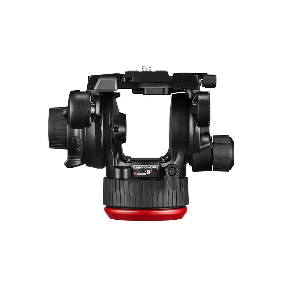 Manfrotto 504X Testa Video Fluida per Treppiede in Alluminio, Sostiene fino a 12 kg, Design Compatto e Leggero con Base Piatta