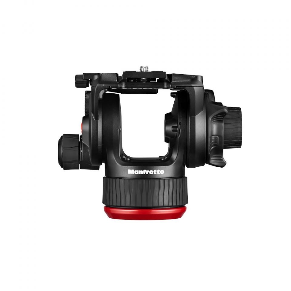 Manfrotto 504X Testa Video Fluida per Treppiede in Alluminio, Sostiene fino a 12 kg, Design Compatto e Leggero con Base Piatta